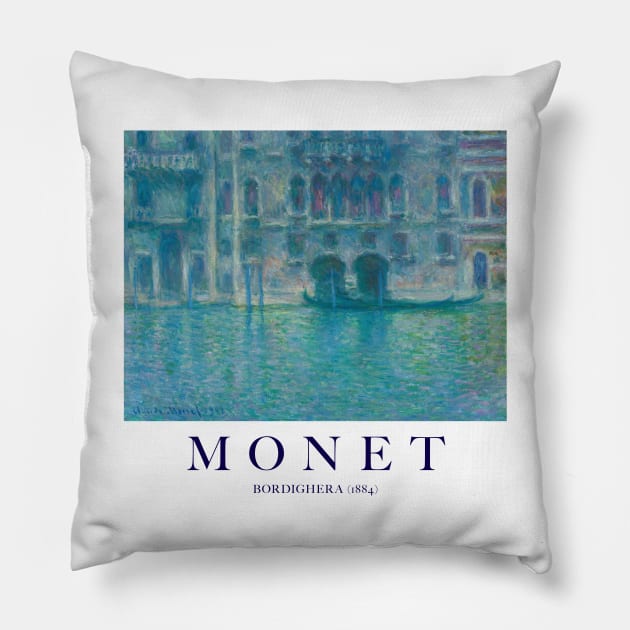 PANTONE MONET -  Palazzo da Mula, Venice (1908) by Claude Monet Pillow by theartistmusician