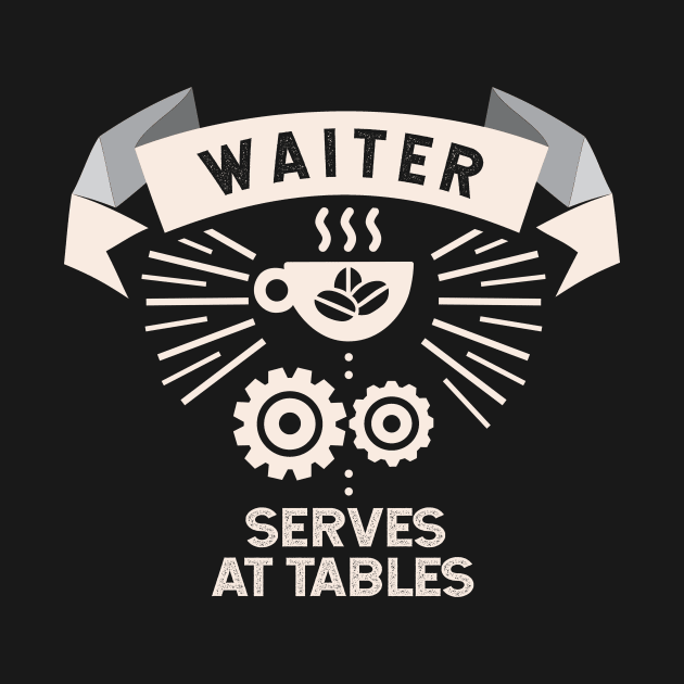 Waiter Coffee Serves At Tables by ThyShirtProject - Affiliate