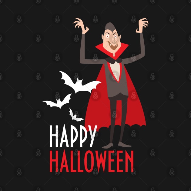 Vampire Scary and Spooky Happy Halloween Funny Graphic by SassySoClassy