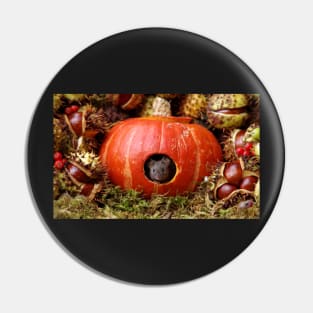 Halloween mouse inside a Pumpkin Pin