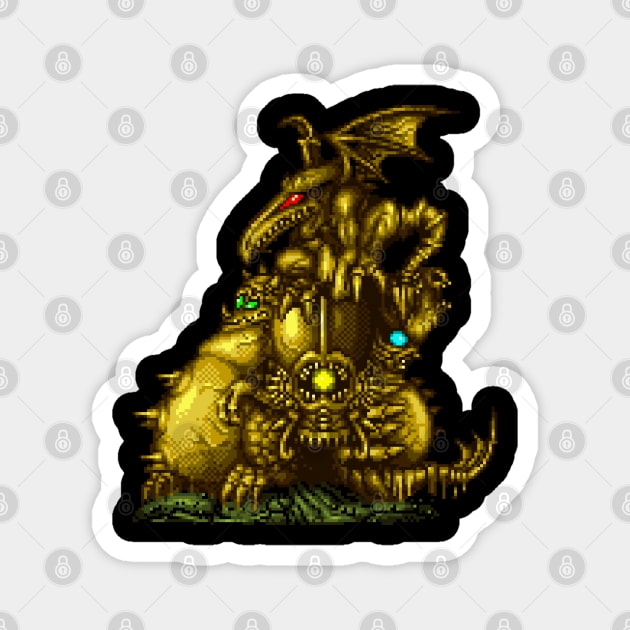 Space Pirates Golden Statue Magnet by SuperSensei