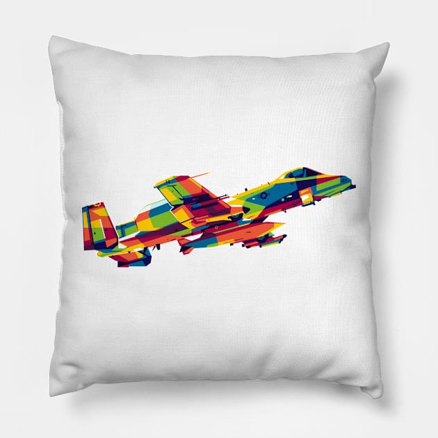 A-10 Thunderbolt II Air Support Pillow by wpaprint