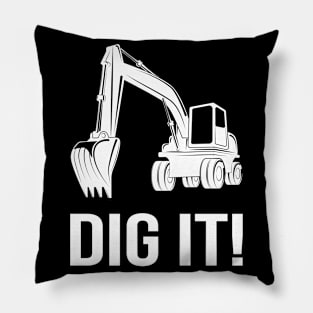 Dig it Excavator Pillow