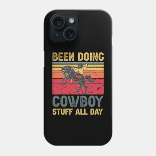 i've been doing cowboy stuff all day - cowboy vintage Phone Case