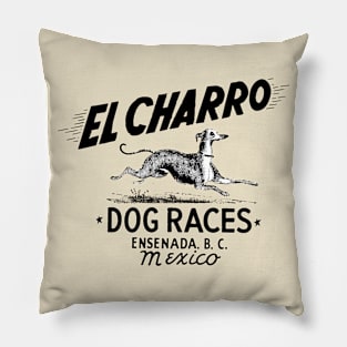 Vintage Mexico Dog Races Pillow