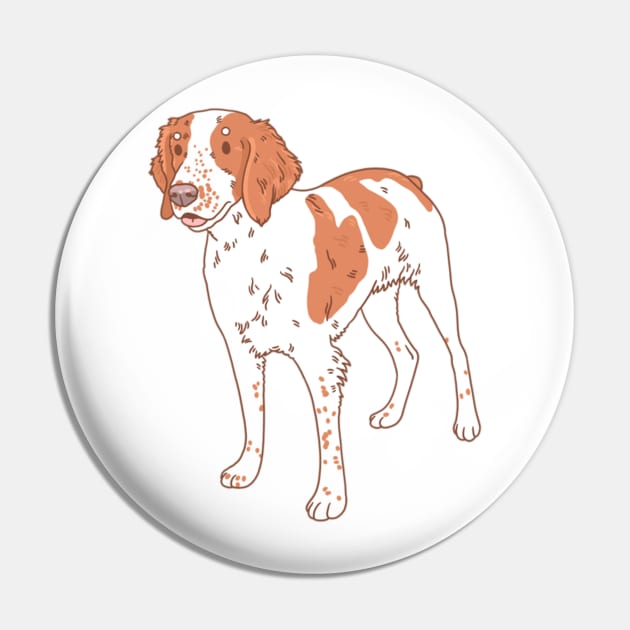 Brittany Spaniel Pin by Csieben