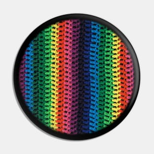 Rainbow crochet Pin