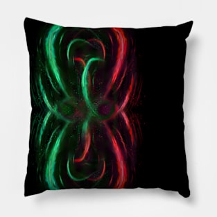 Green and red abstract Pillow