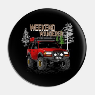 Toyota Land Cruiser Weekend Wanderer - Red Toyota Land Cruiser for Outdoor Enthusiasts Pin