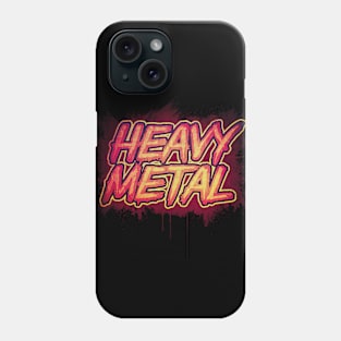 HEAVY METAL! ( Red Splatter Typo Design ) Phone Case