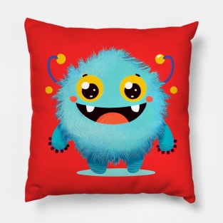 Cute Happy Monster for Boys and Girls Pillow