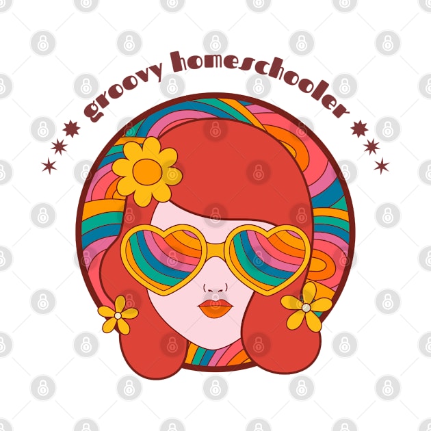 Groovy Homeschooler, Colorful Vintage Retro Style by BeeDesignzzz