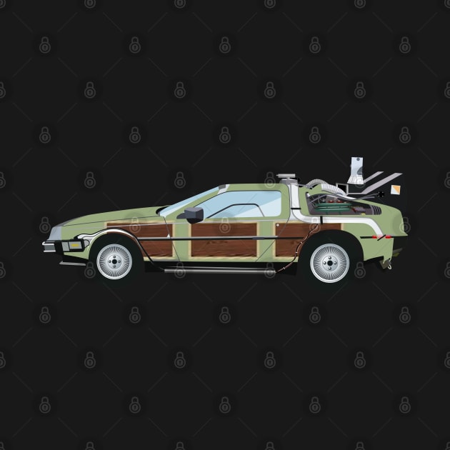 BTTF Delorean Family Truckster - Lou Glutz Motors by RetroZest