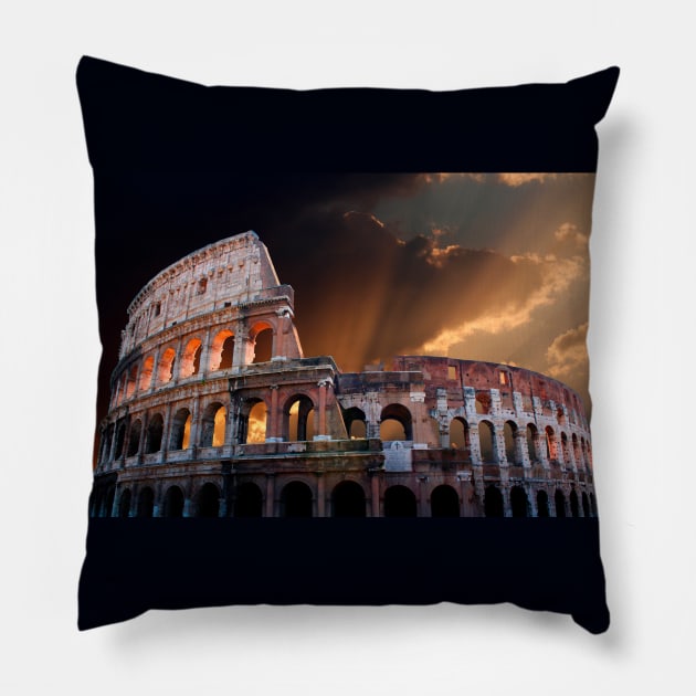 The Coliseum of Ancient Rome Pillow by jwwallace