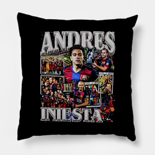 Andres Iniesta Vintage Bootleg Pillow