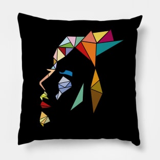 Rostro Mujer Colores Pillow