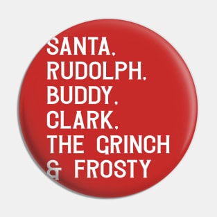 Christmas All Star List Pin