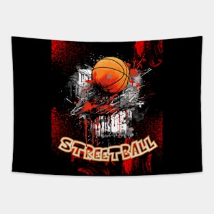 Streetball Basketball Art Tapestry