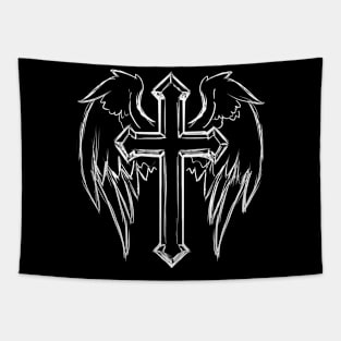 Cross with Wings. Christian Gift Idea Tapestry