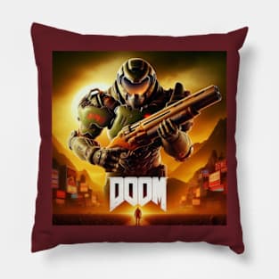 Doom Guy Big Gun Pillow