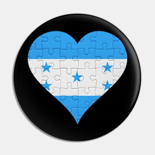 Honduran Jigsaw Puzzle Heart Design - Gift for Honduran With Honduras Roots Pin