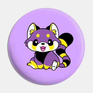 Nonbinary Pride Red Panda Pin