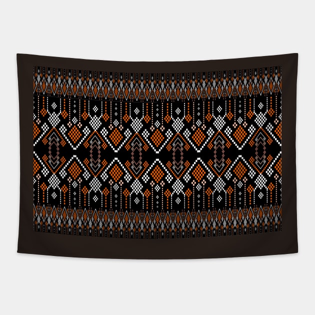 black fabric Tapestry by noke pattern