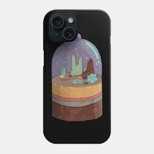 Desert Cactus Ecosystem Terrarium in a Jar Phone Case