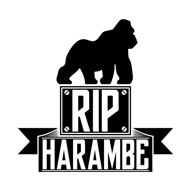 RIP HARAMBE (black) by lorax