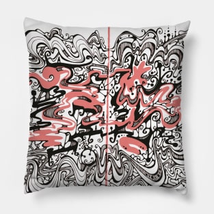 Abstract doodle art Pillow