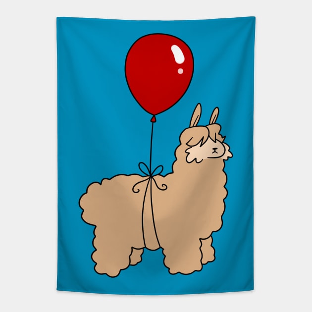 Balloon Alpaca Tapestry by saradaboru