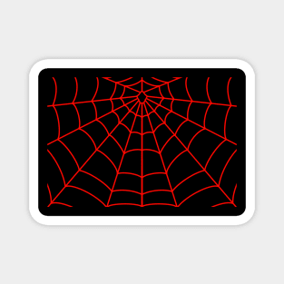 Spider Web Black and Red Magnet