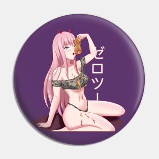 Zero Two eating a honey jam by angel.fanart Pin