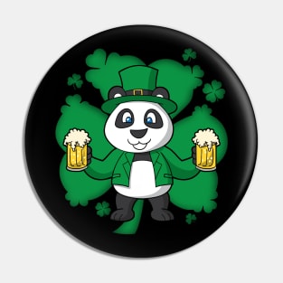 Irish Panda Beers Shamrock St Patricks Day Pin