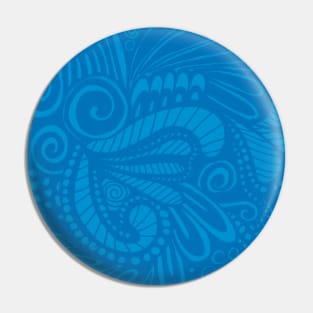 Ocean Blue Tiki Parrot Pin