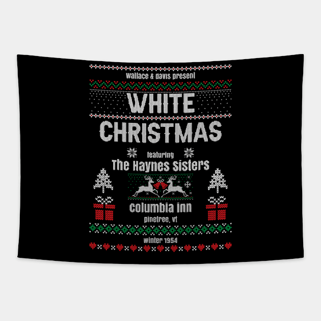 vintage White Christmas Ad Tapestry by crocamasistudios