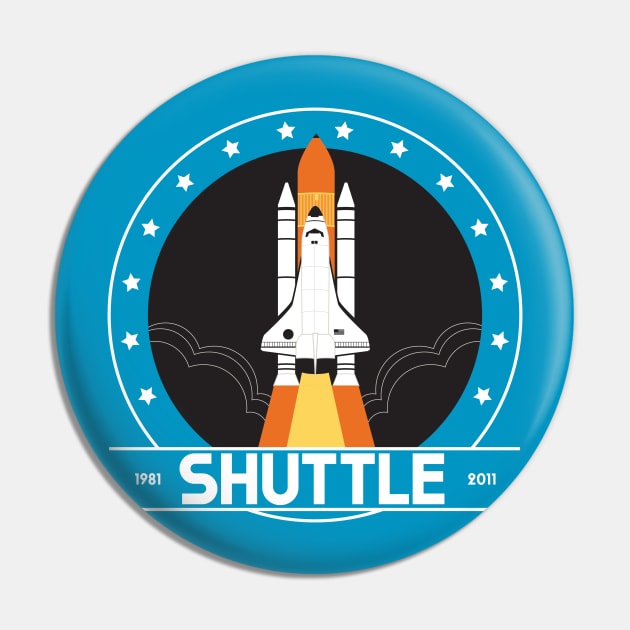 Space Shuttle Retro Design Pin by monkeyminion