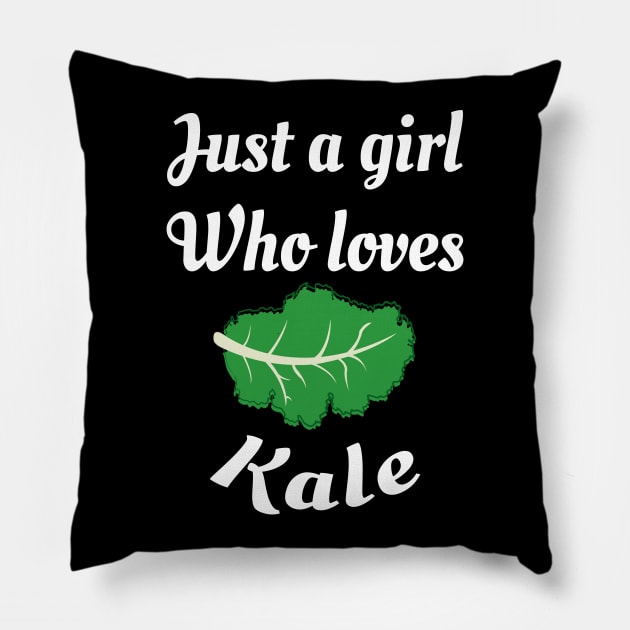 Just A Girl Who Loves Kale Healthy Eating Nutritionist gift Pillow by Bazzar Designs