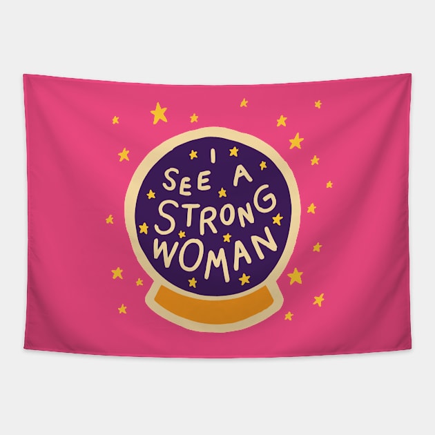 Strong Woman Tapestry by evannave