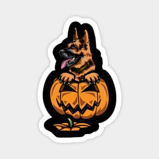 German Shepherd Pumpkin Magnet