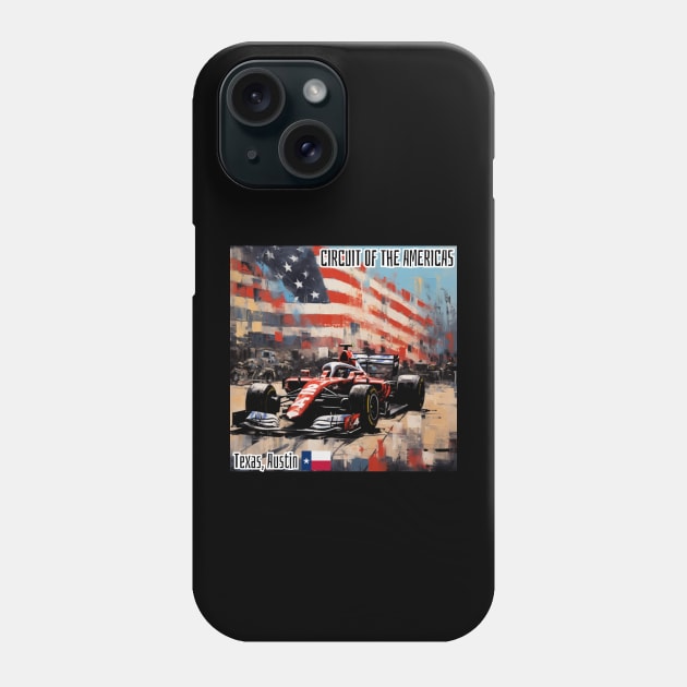 Circuit of the Americas, Austin GP, Texas, formula 1, USA grand prix Phone Case by Pattyld