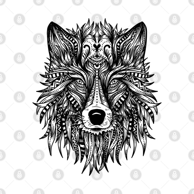 Wolf Head by TomCage