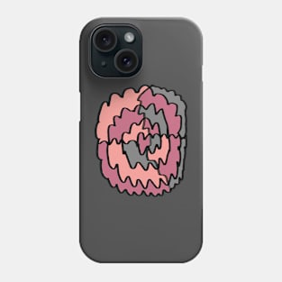 Pink grey doodle cloud Phone Case