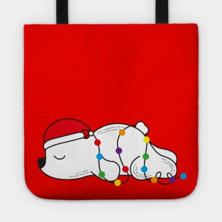 Lazy Christmas Polar Bear Tote