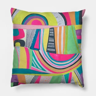 Geometric rainbow Pillow