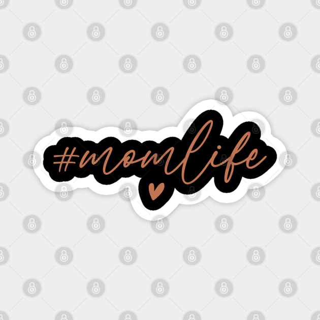 #Momlife Minimalist Mom Life Mothers day Gift Magnet by BadDesignCo