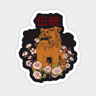 Japanese traditional Lion statue Magnet