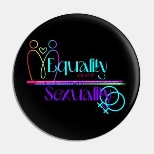 Equality Loves Sexuality, Human Pride Rainbow Shirt, LGBT Gay Ally Pin