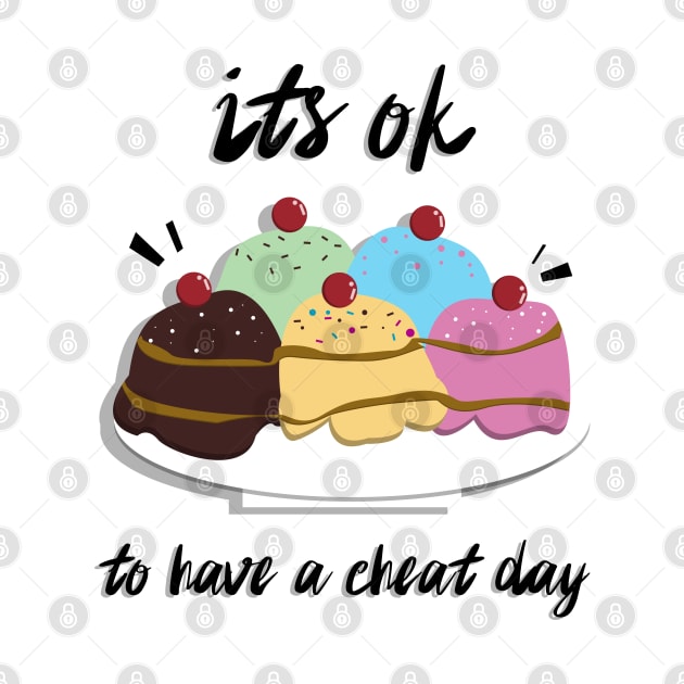 It's ok to have a cheat day Ice Cream cartoon by FOGSJ