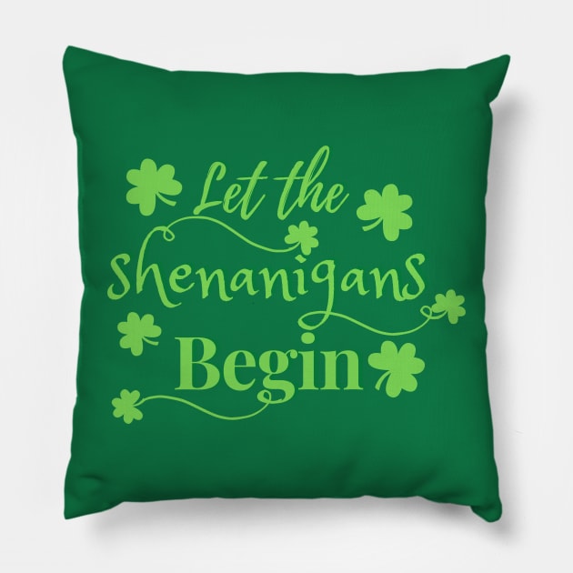 Funny st patrick day Pillow by Kenizio 